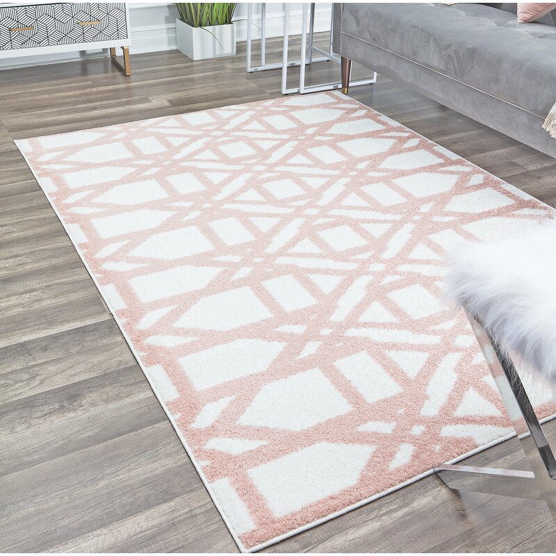 Everly Quinn Hargrave Geometric Soft Blush Area Rug & Reviews | Wayfair.ca